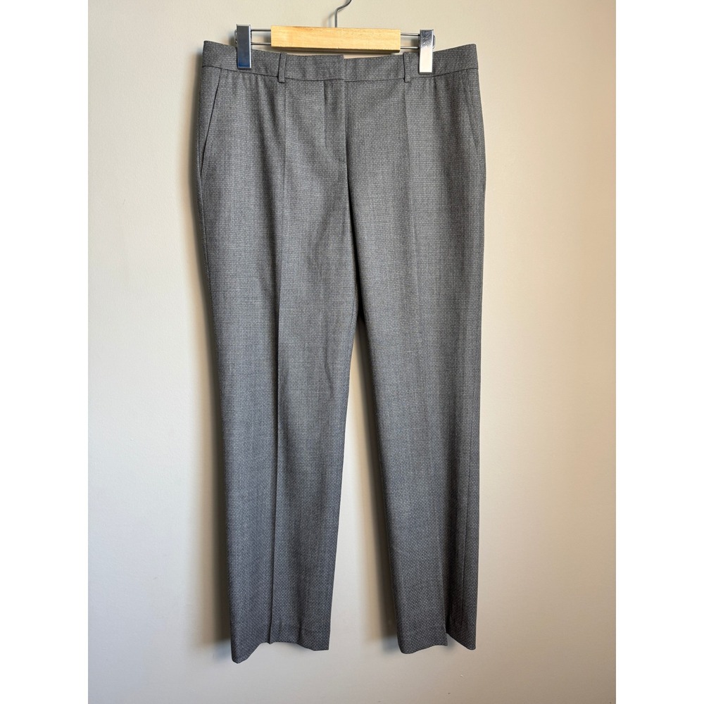 HUGO BOSS Tamea6 Virgin Wool Blend Dress Pants Trousers Grey Women 4 Office Chic